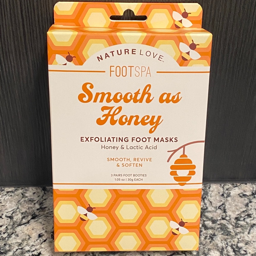 Nature Love Foot Spa Smooth As Honey Exfoliating Foot Mask w Honey & Lactic Acid